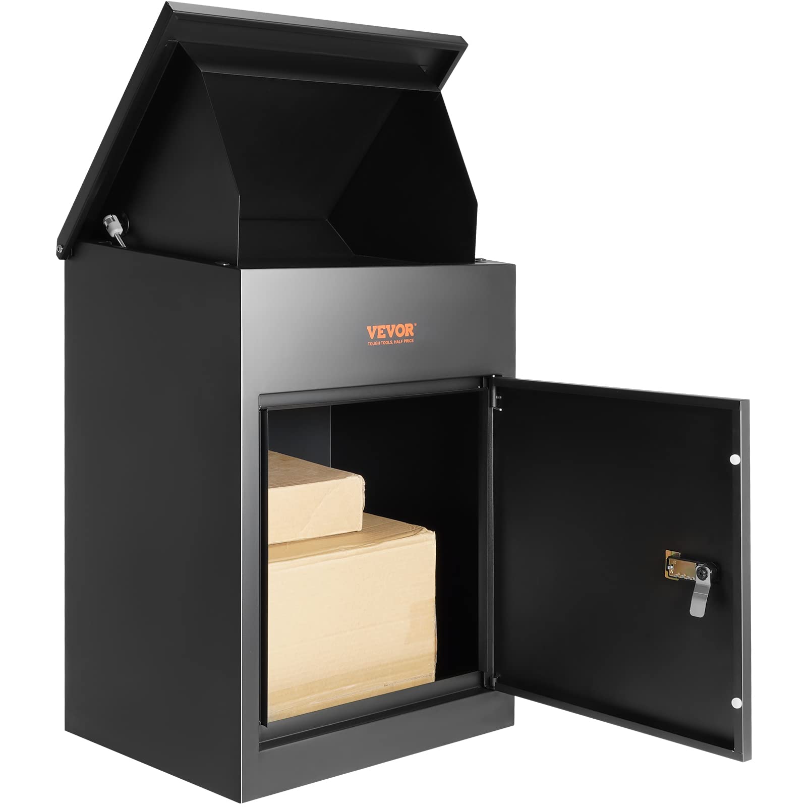VEVOR Extra Large Lockable Wall Mounted Parcel Drop Box - Galvanized Steel Anti-Theft Mailbox with Waterproof Design (IPX3) for Secure Package Delivery - Perfect for Porch, Curbside & Outdoor Use