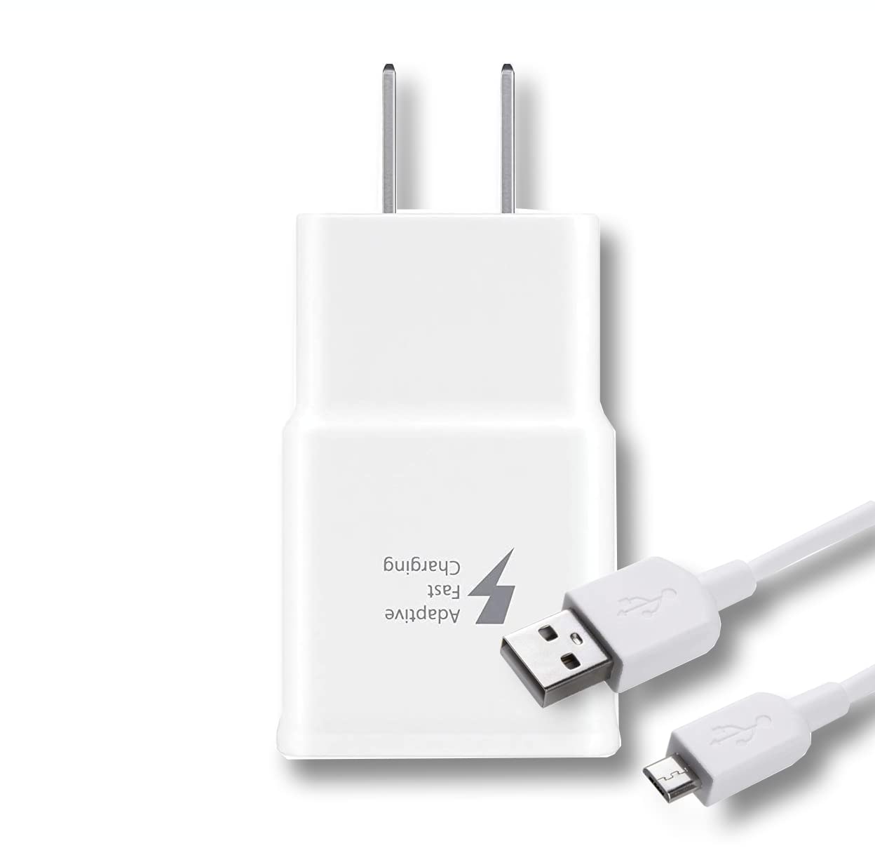 Fast Charging Wall Adapter with 6ft Micro USB Cable - Compatible with BLU Tank Xtreme & Other Devices | Super Speed Charger Kit (2-Pack, White) - Perfect for Home, Office & Travel Charging Needs