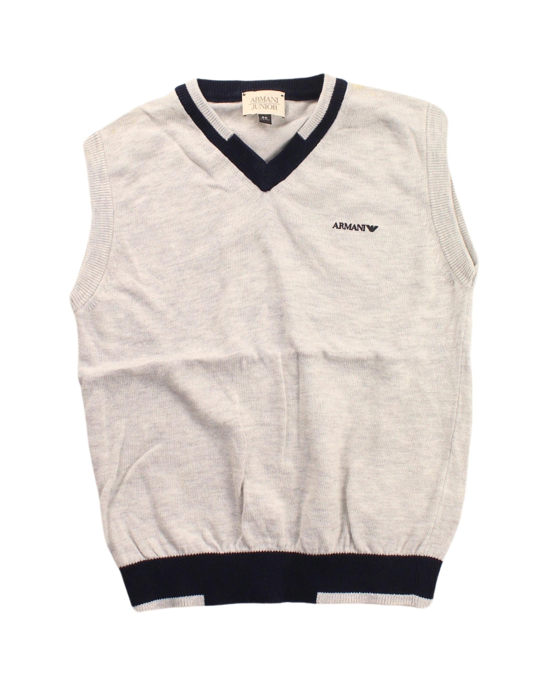 Armani Kids' 6T Sweater Vest for Boys & Girls - Warm & Stylish Knit Pullover for School & Casual Wear