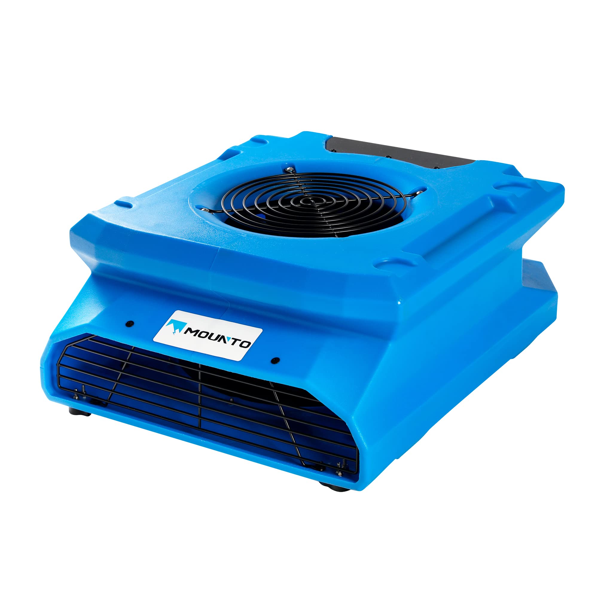MOUNTO 1/4HP 1200CFM Low Profile Air Mover Carpet Dryer - 2 Speed Floor Fan with Dual GFCI Outlet, Stackable & Lightweight Air Blower - Perfect for Water Damage Restoration, Construction, Cleaning, Home Flooding & Basement Drying