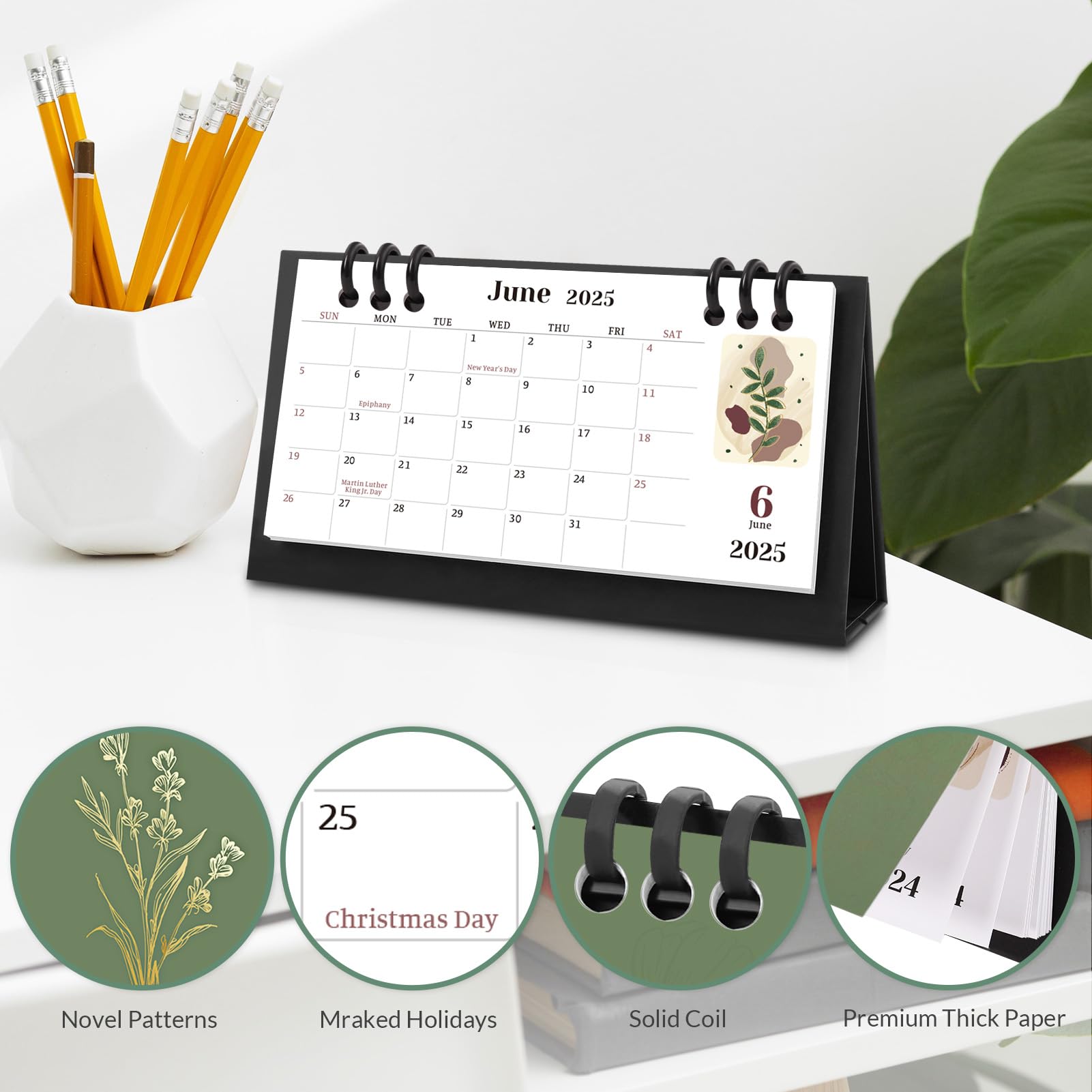 2025-2026 Small Desk Calendar - 6.3