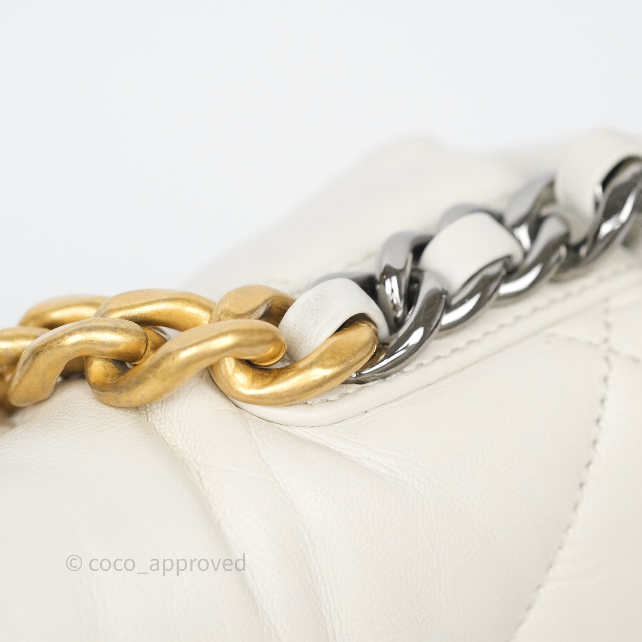 Chanel 19 Small Handbag in Ivory with Mixed Hardware - Luxury Designer Crossbody Bag for Women, Perfect for Date Night & Special Occasions