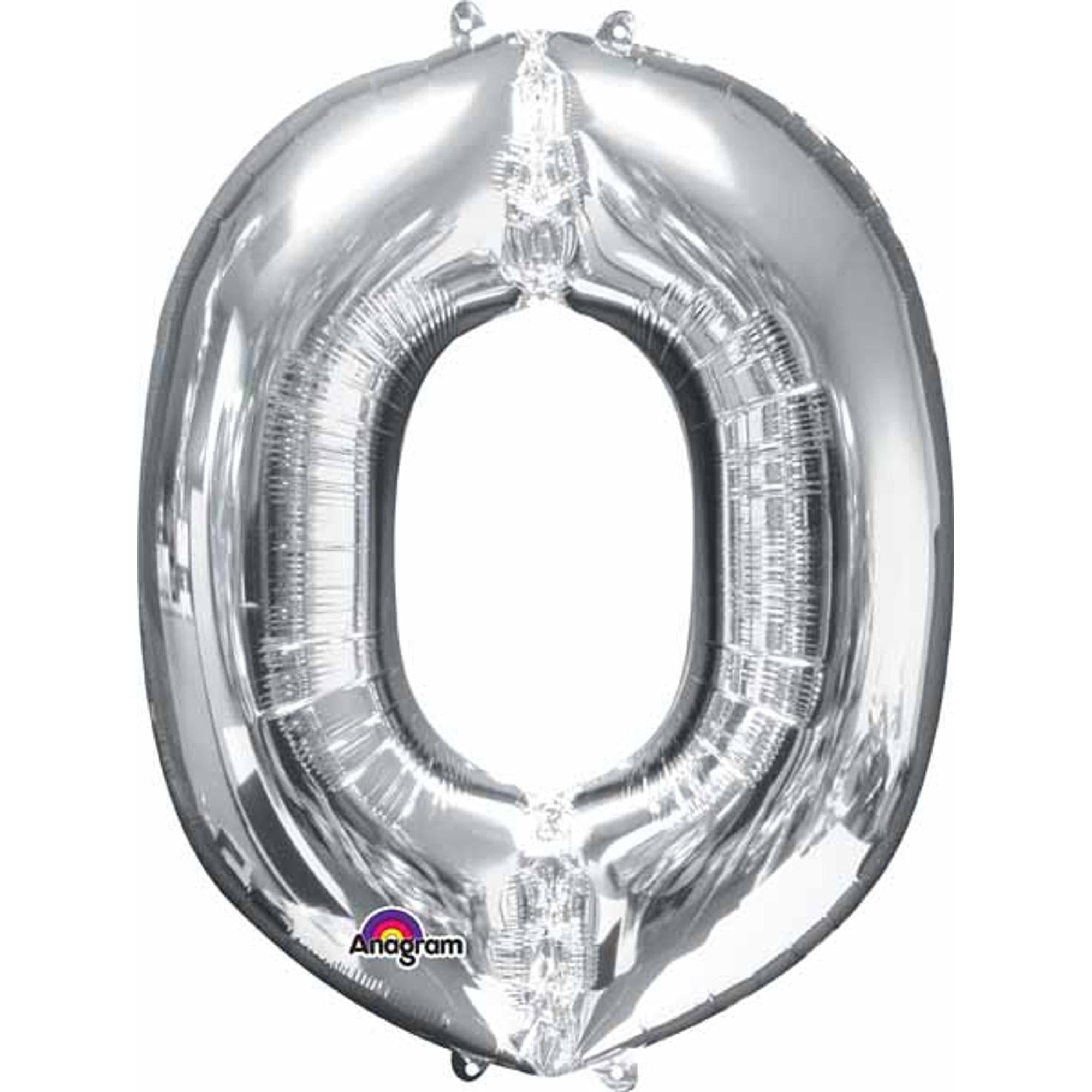 Silver Letter O Balloon - 33 Inch Large Foil Alphabet Balloon for Birthday Party Decorations, Graduation, Baby Shower & Wedding Events