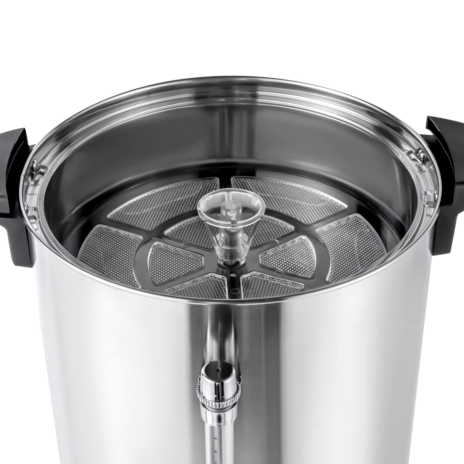Commercial Stainless Steel Coffee Urn - 15L/3.96Gal Large Electric Coffee Maker with 1400W Heating - Hot Water Dispenser for Catering, Restaurants & Offices - Perfect for Brewing, Serving & Keeping Coffee Hot All Day