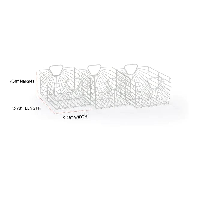 Premium Central Park Storage Baskets Set of 3 - Woven Decorative Baskets for Home Organization, Nursery, Living Room & Bedroom Storage Solutions