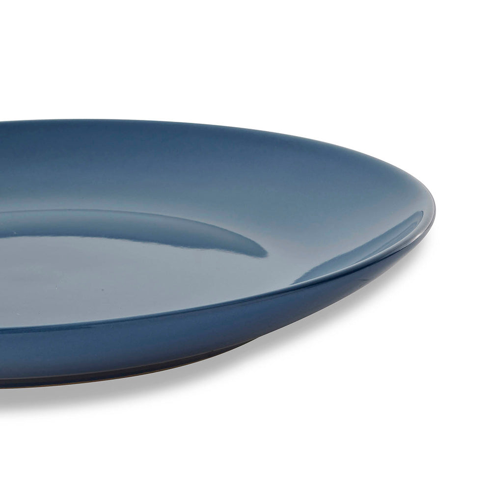 Premium Ocean-Themed Dinner Plates Set of 4 - 10.6 Inch Porcelain Plates for Elegant Dining, Beach House Decor & Coastal Entertaining - Dishwasher & Microwave Safe