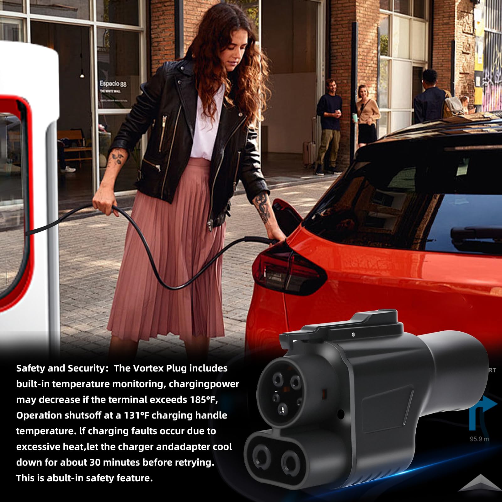 2024 Tesla Supercharger to CCS1 Adapter - 500A 1000V Fast Charging Adapter for Ford/GMC/Rivian EVs | NACS to CCS1 Converter | Perfect for Road Trips & Public Charging Stations