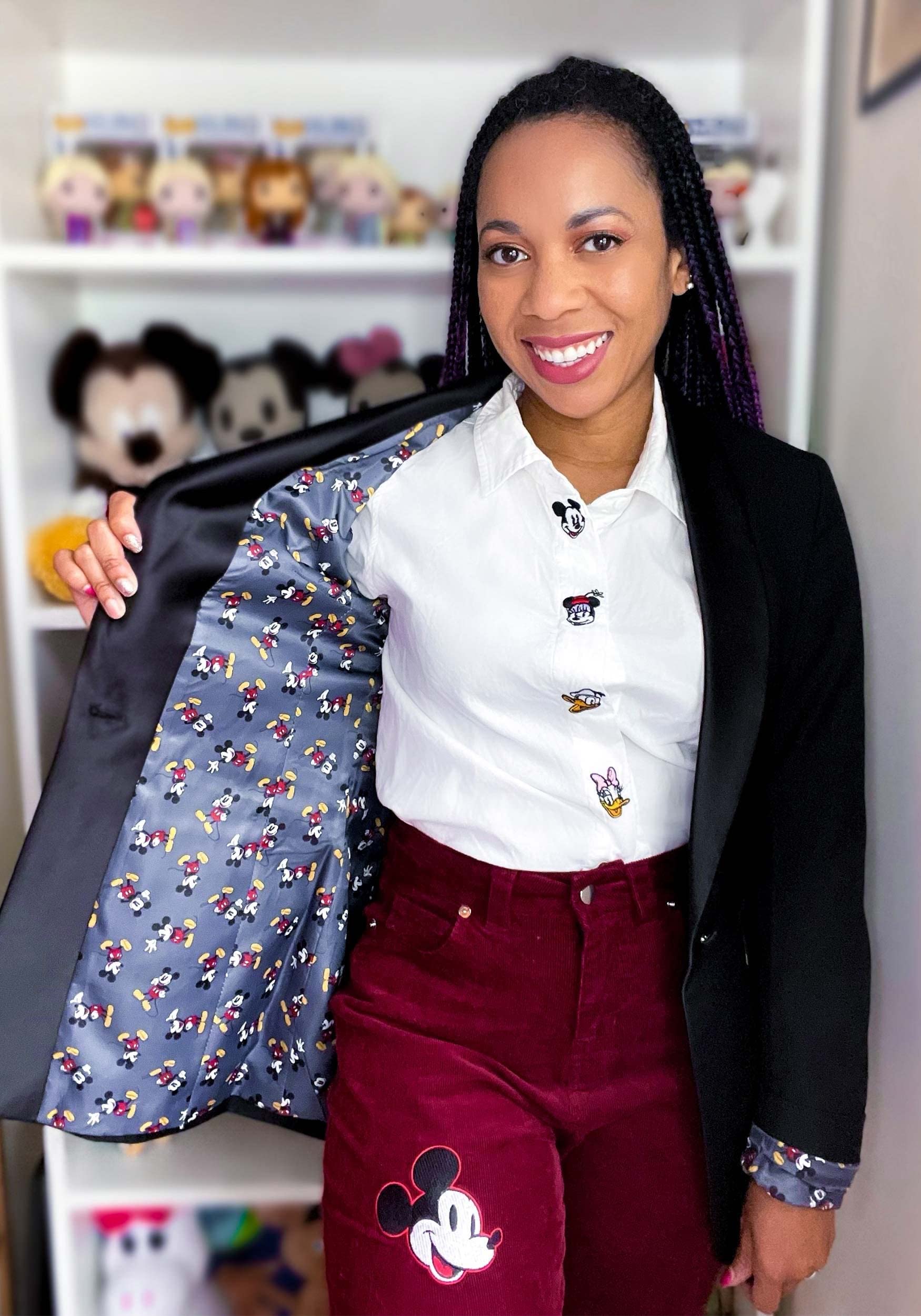 Disney Mickey Mouse Women's Blazer Jacket - Stylish Casual & Office Wear for Women - Perfect for Work, Parties, and Everyday Outfits