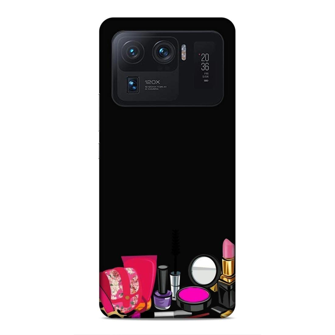 LETAPS® Printed Hard Phone Case for Xiaomi Redmi 11 Ultra - Stylish Mirror & Lipstick Design Makeup Kit Accessory | Trendy Girly Protective Cover for Women | Perfect for Daily Use, Travel & Selfies