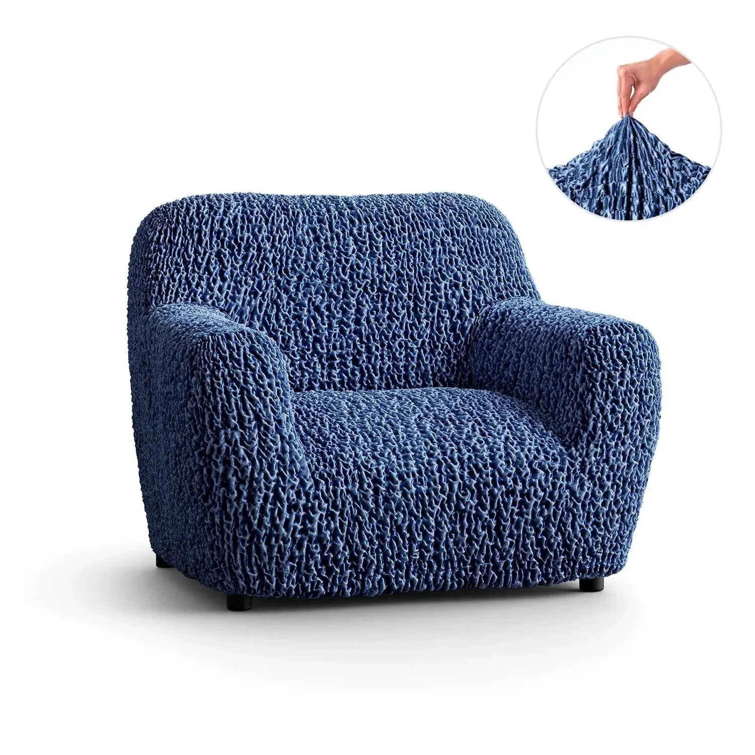 Goffrato Velvet Armchair Slipcover - Soft Stretch Furniture Protector for Living Room, Bedroom & Office - Easy Washable Chair Cover for Home Decor