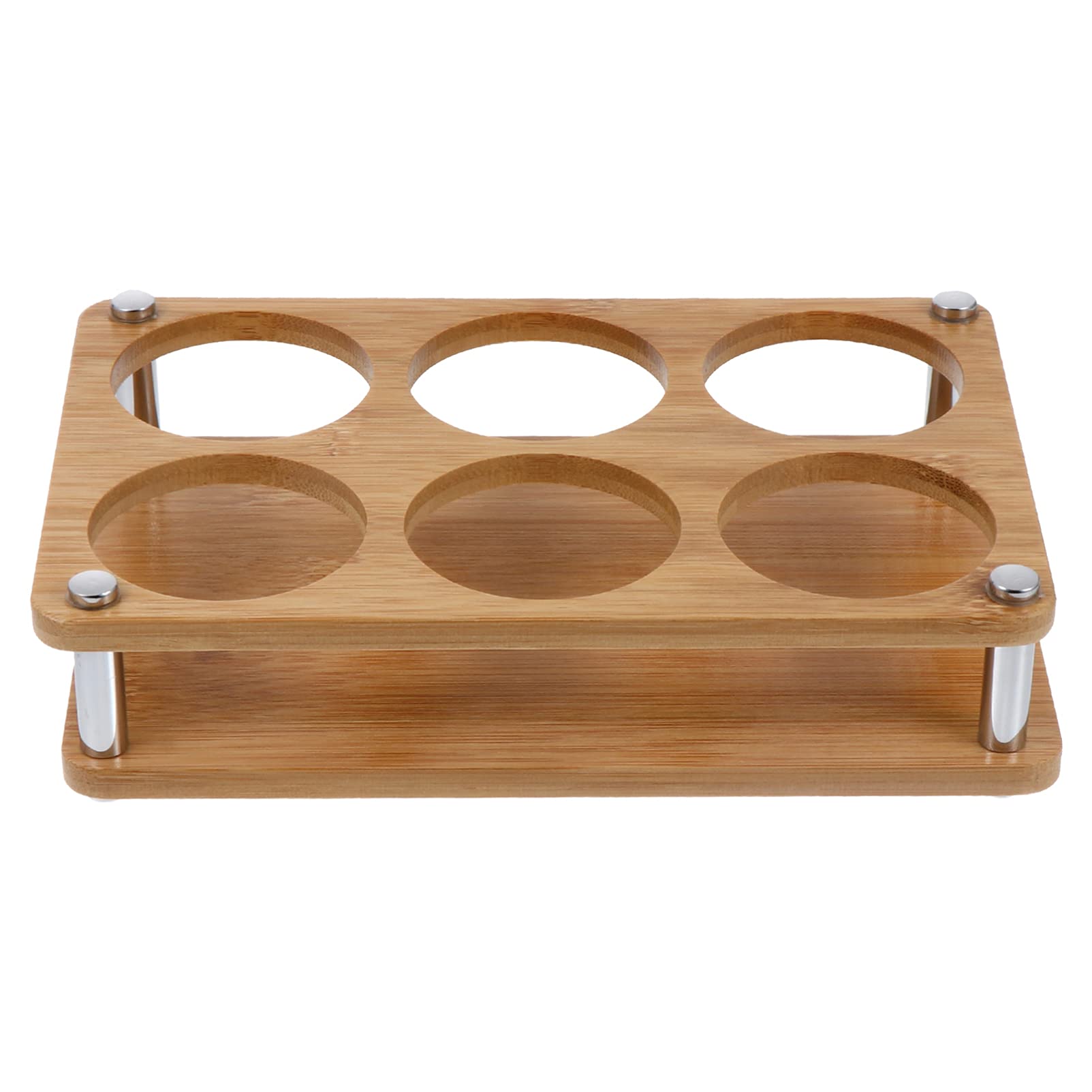 DOITOOL 1-Piece Bamboo Cup Holder - Barware Display Rack & Drying Stand for Wine Glasses, Mugs, and Stemware | Wooden Storage Organizer with Coaster | Perfect for Kitchen, Bar, and Restaurant Use