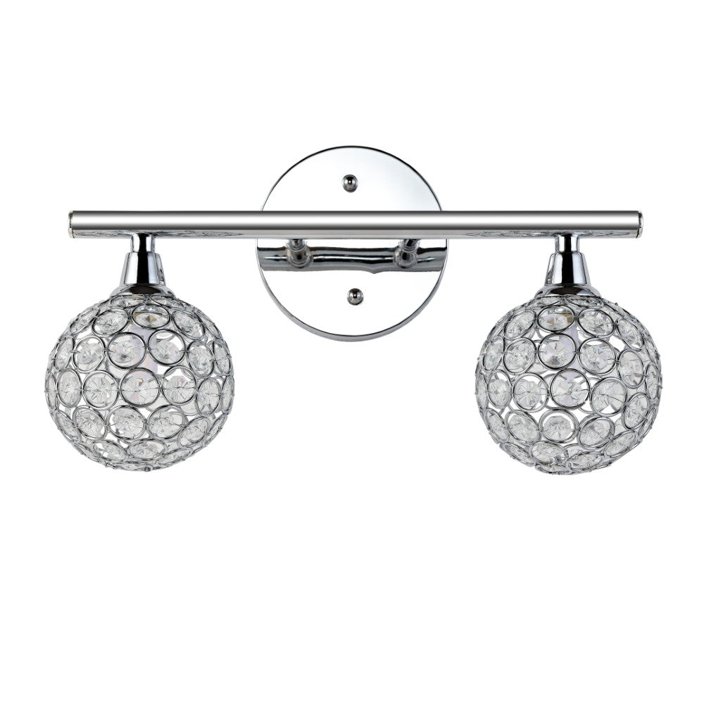 Maeve Iron and Glass Contemporary Glam LED Vanity Light - Modern Bathroom Lighting for Makeup and Dressing Room - Perfect for Bedroom, Powder Room, and Luxury Home Decor