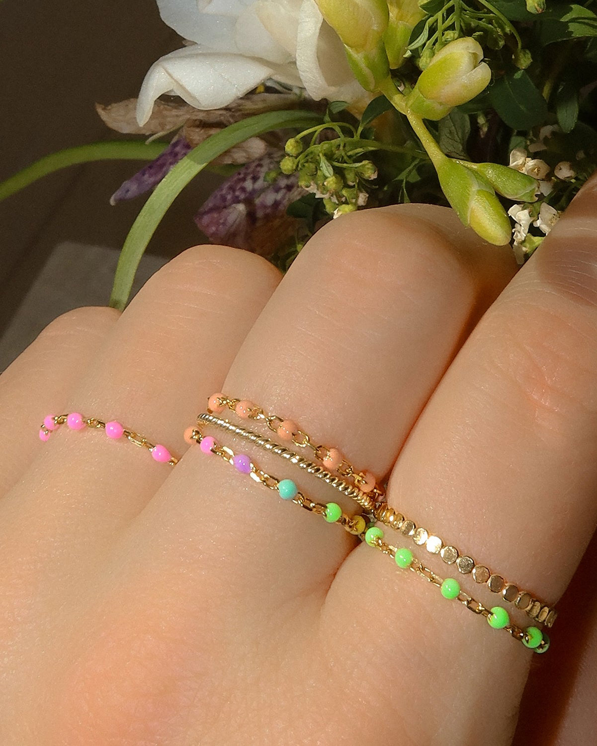 Lime Candy Chain Ring - Trendy Green Citrus Jewelry for Women - Perfect for Parties, Gifts & Everyday Fashion