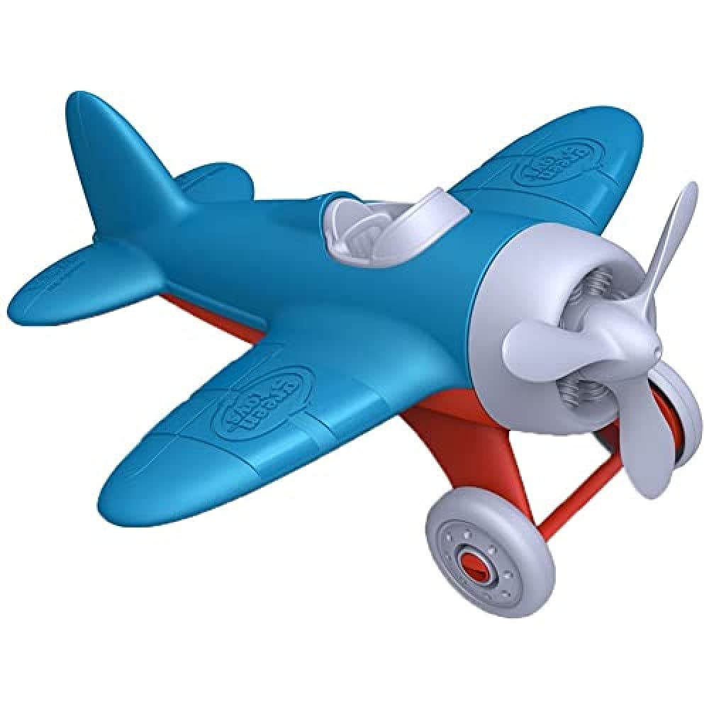 Green Toys Airplane - BPA & Phthalate-Free Blue Airplane Toy for Kids | STEM Learning Toy to Teach Aeronautical Concepts & Improve Fine Motor Skills | Perfect for Pretend Play, Classroom Education & Toddler Developmental Activities