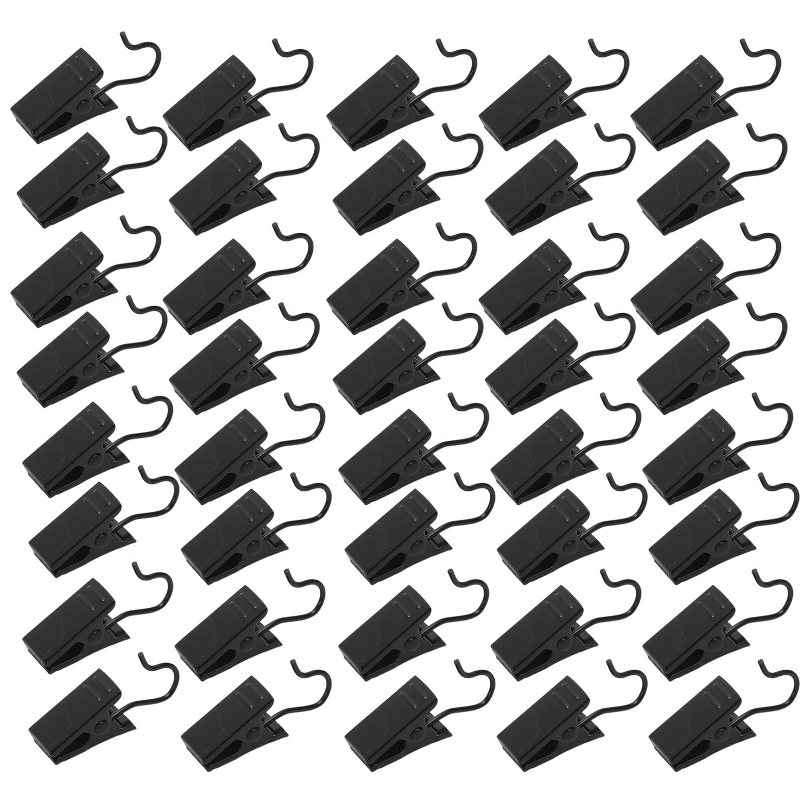 40Pcs Stainless Steel Shower Curtain Clips - Anti-Scratch Bathroom Hooks for Home & Hotel Use