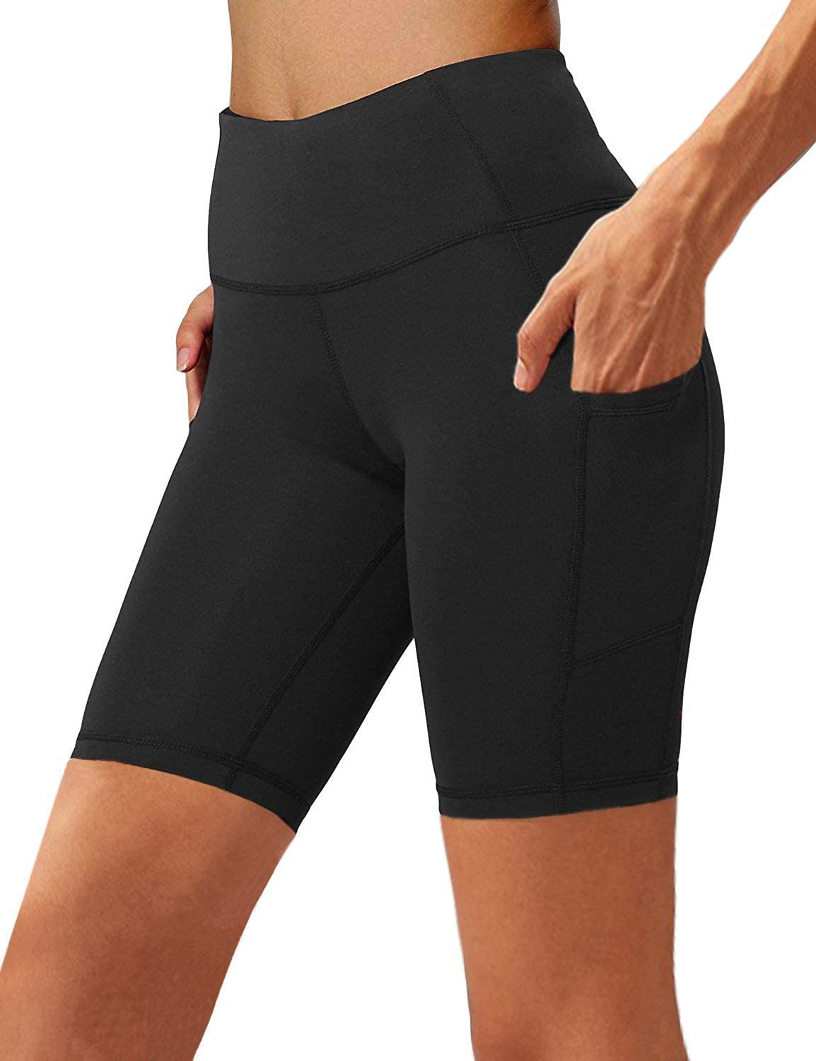 Aoliks Women's High Waisted Biker Shorts with Pockets - 8