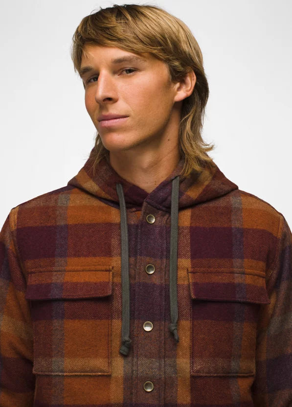Men's Asgard Hooded Flannel Shirt - Soft Plaid Winter Jacket for Outdoor Camping & Casual Wear