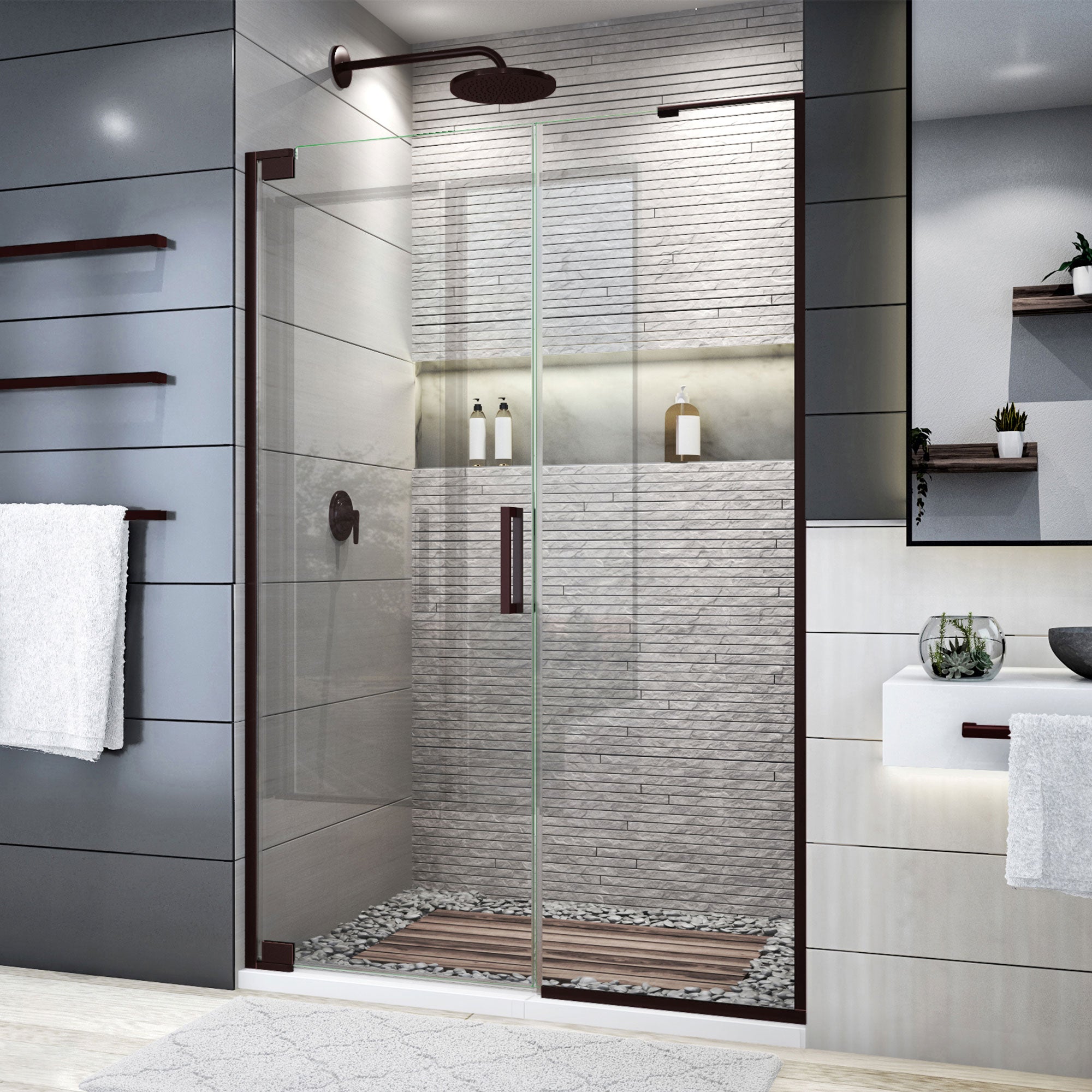 DreamLine Elegance Plus Frameless Pivot Shower Door - 51.75