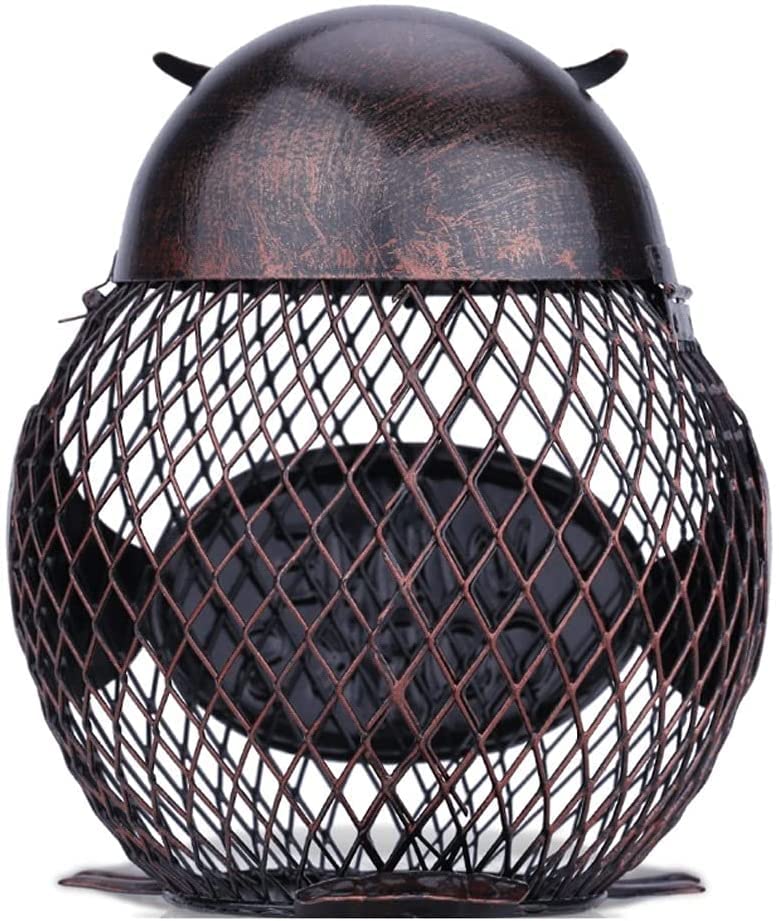 Pineapple & Animal Shaped Piggy Banks for Kids, Boys, Girls & Adults - Vintage Wrought Iron Money Jar with Hollow Coin Slot - Creative Savings Bank for Birthday Gifts, Allowance Tracking & Financial Education (Owl, Cat Designs)