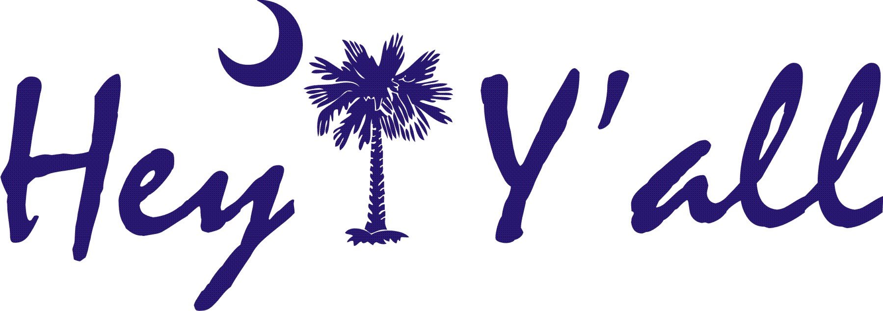 Hey Y'all with Palmetto Tree Graphic T-Shirt - Soft Cotton Casual Tee for Men & Women | Perfect for Southern Pride, Beach Outings & Everyday Wear