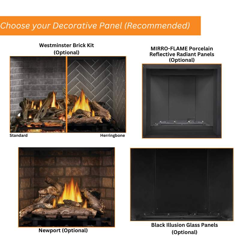 Napoleon Altitude 36 Inch Direct Vent Gas Fireplace - A36 Model for Indoor Heating & Cozy Home Ambiance | Perfect for Living Rooms, Bedrooms & Winter Evenings