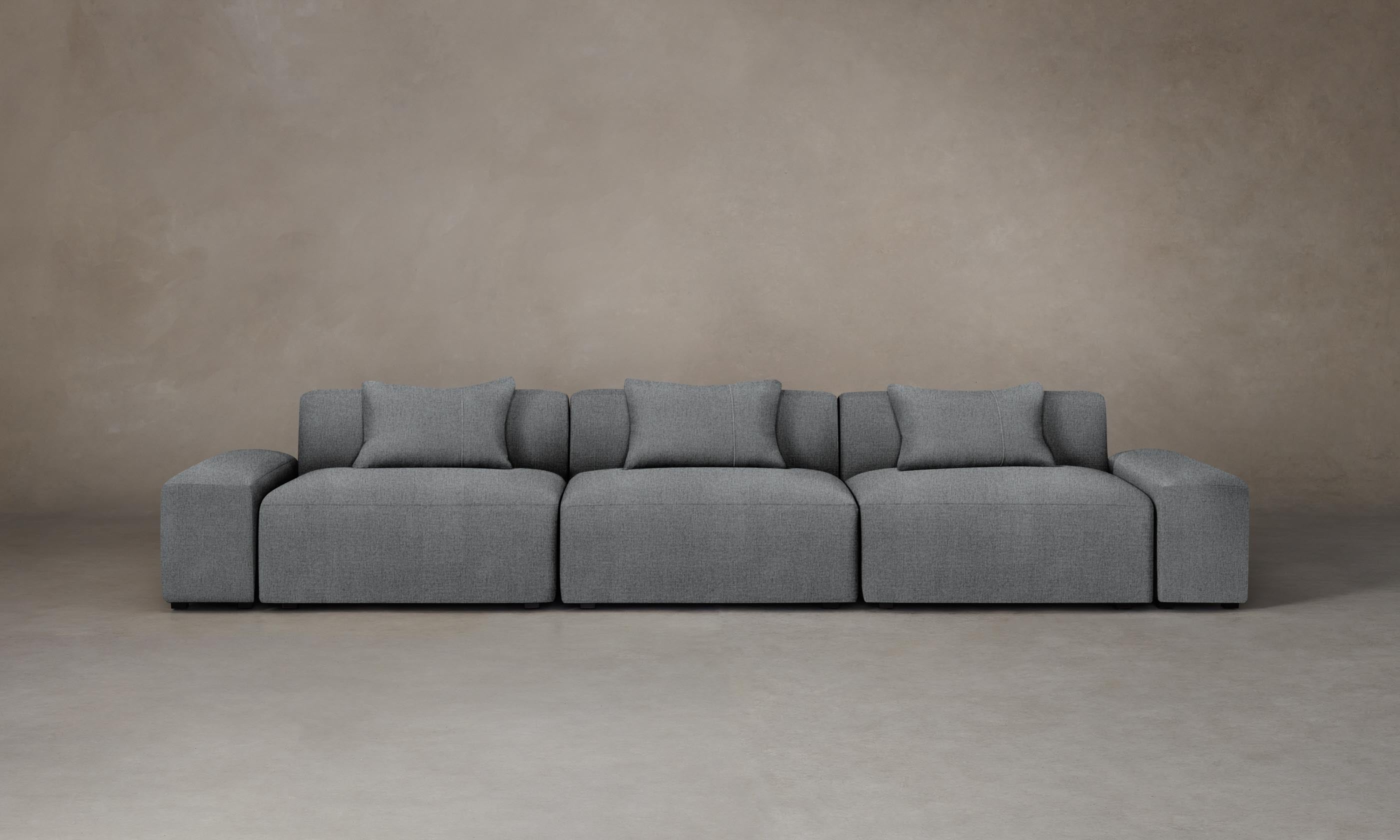 The Breuer Modular Sofa with Performance Mélange Weave Fabric - Modern Sectional Couch for Living Room, Night Lounge & Home Theater Comfort