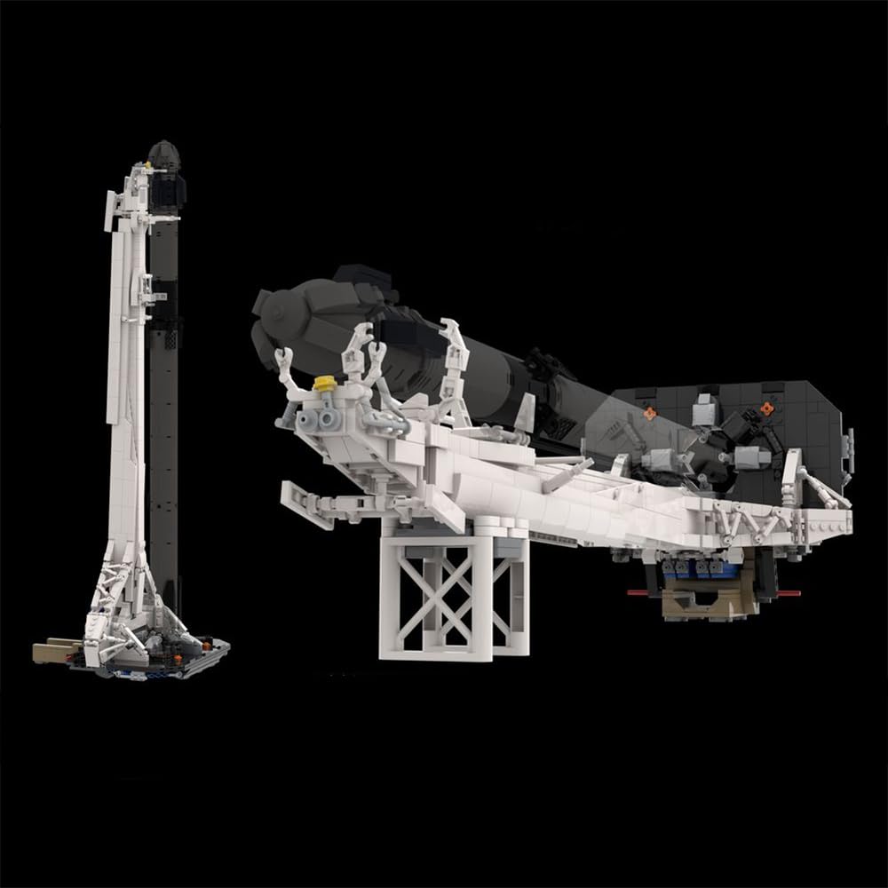 1:110 Scale Falcon 9 Rocket Building Blocks Set - 1298 PCS STEM Educational Toy for Kids & Adults, Perfect for Space Enthusiasts, Model Collectors & Home Decor | Great Gift for Aviation Fans & Science Lovers | Fun for Classroom Learning & Birthday Parties