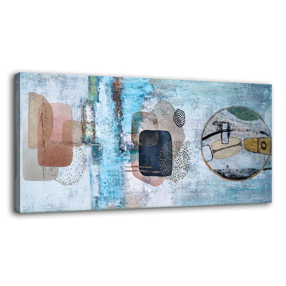 Abstract Geometric Wall Art Canvas Painting - Modern Home Decor for Living Room, Bedroom, Office & Bathroom | Framed Prints & Posters for Stylish Wall Decorations