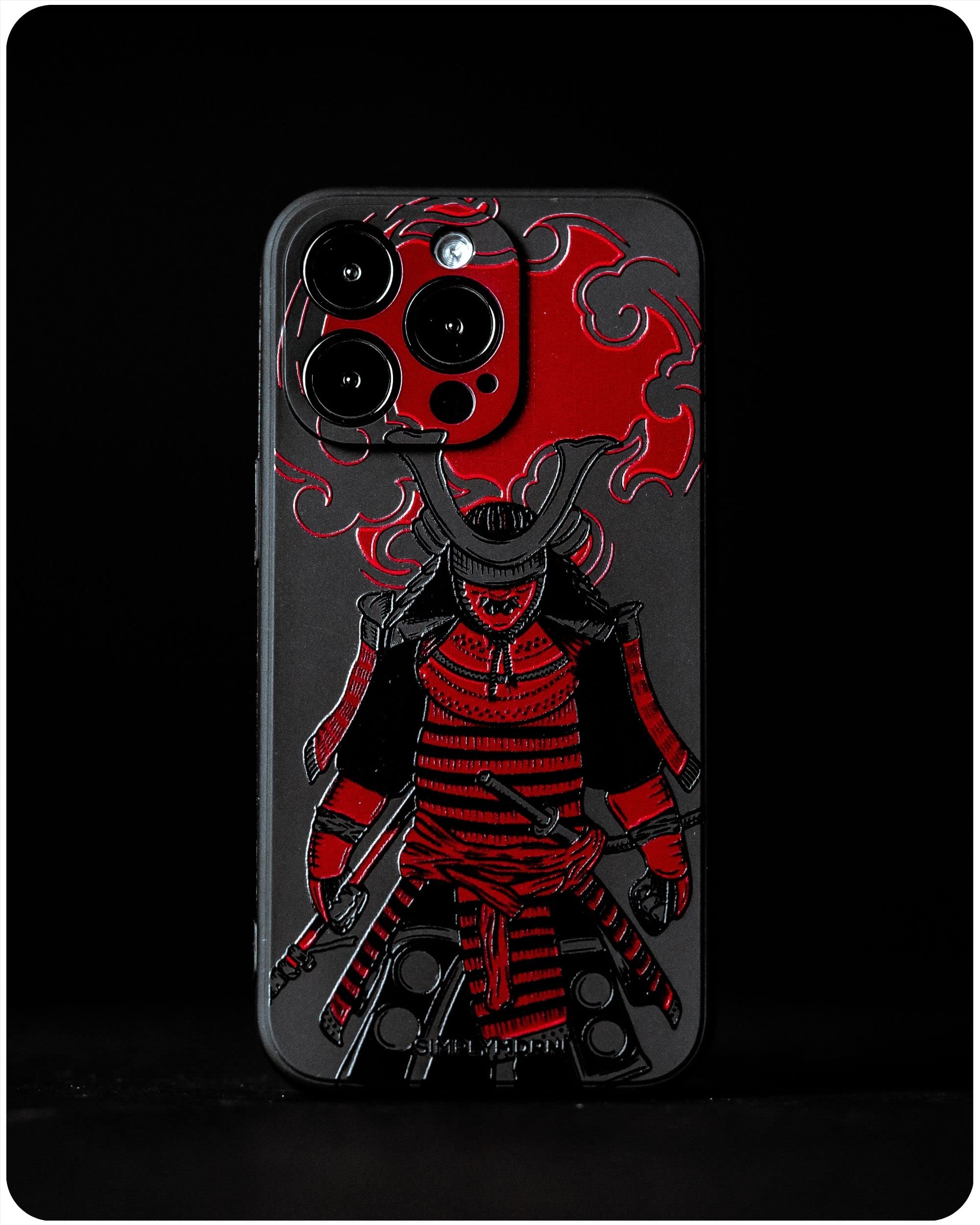 Slim iPhone 12 Pro Max Case - Warrior Design Fighter Assassin Phone Cover - Ultra Thin Flexible Protective Case for Men (Sinister Black) - Perfect for Daily Use, Gaming & Outdoor Activities