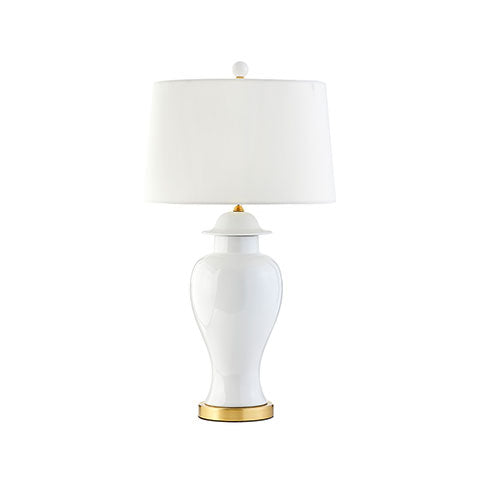 Clara White Table Lamp - Modern LED Desk Lamp for Home Office, Bedroom & Living Room - Stylish Lighting for Reading, Working & Decor