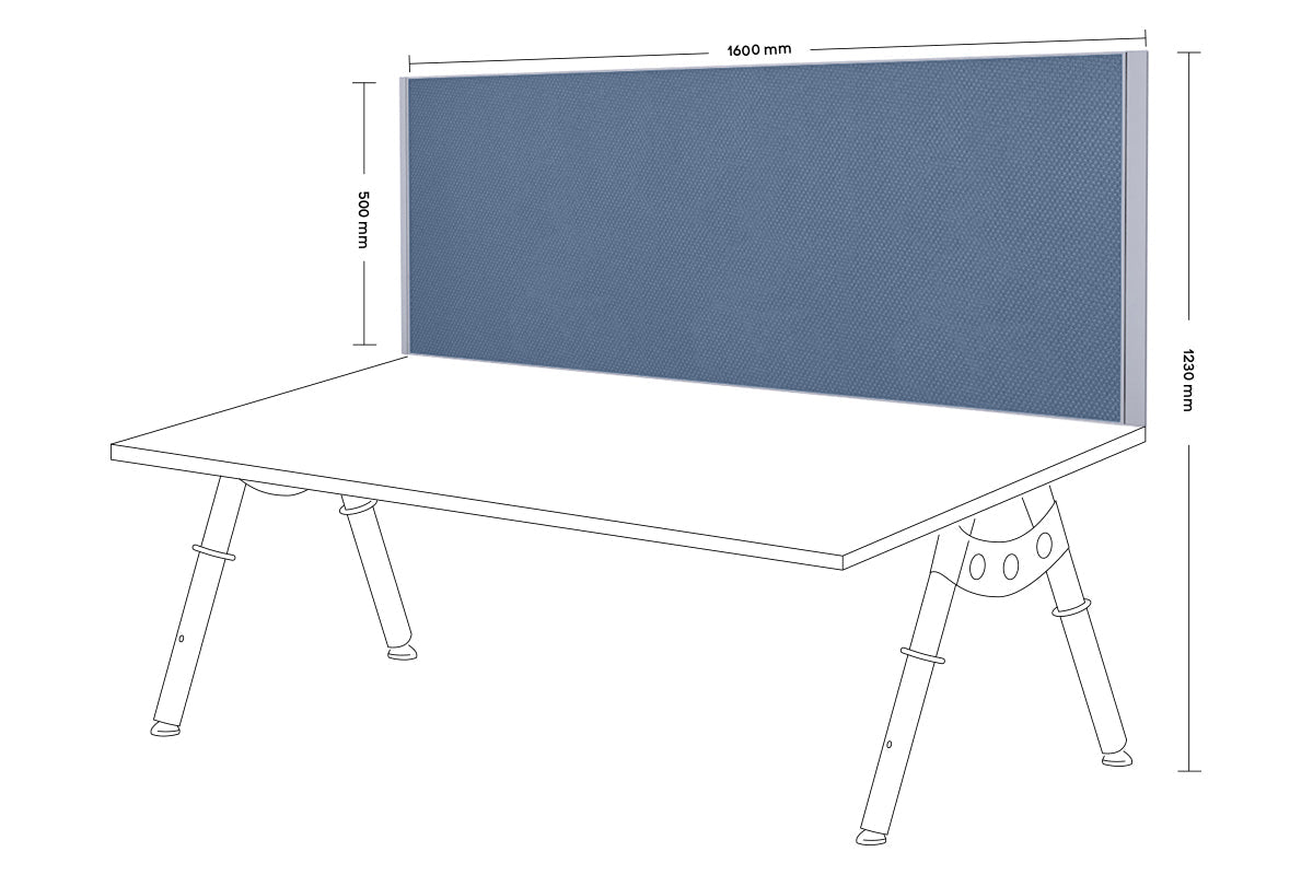 Silver Frame Desk Mounted Privacy Screen with Clamp Bracket - Perfect for Office, Home & Workspace Computer Monitor Privacy Protection