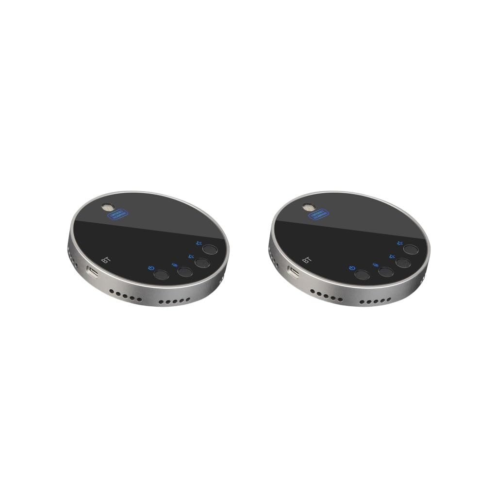 NeaxgeandX 2-Pack Portable USB Conference Speaker with Built-in Microphone - Crystal Clear Audio for Online Meetings, Webinars & Voice Chat - Perfect for Home Office, Remote Work & Team Collaboration