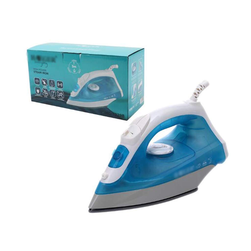 YBYB 1200W Portable Steam Iron with Adjustable Ceramic Soleplate - Fast Heating Electric Garment Steamer for Clothes, Shirts, Pants & Home Use (Blue) | Perfect for Travel, Office & Household Ironing Needs