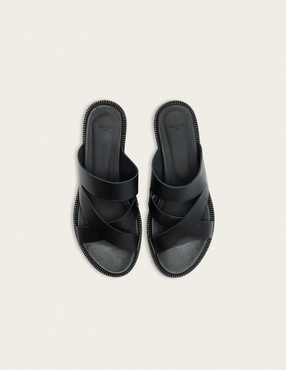 Black Leather Mules Volcana - Comfortable Slip-On Shoes for Women | Perfect for Casual Outings, Office Wear & Everyday Comfort
