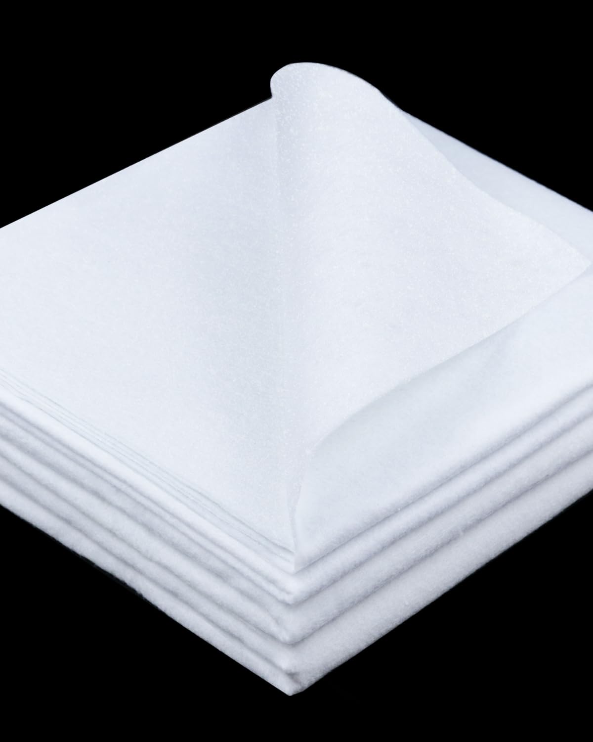 PLANTIONAL Lightweight Iron-On Fusible Fleece Interfacing - One-Sided Loft, White, 39