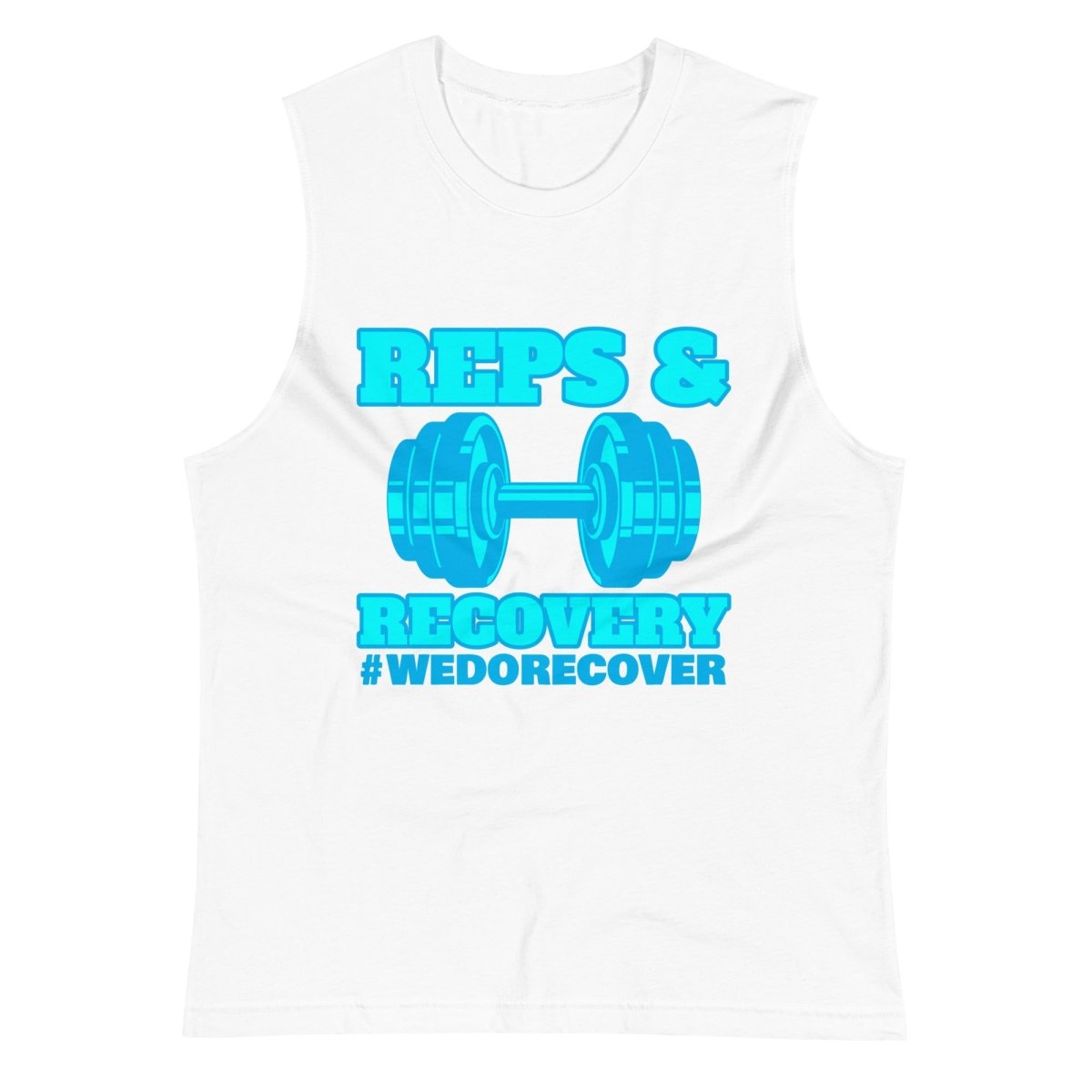 Reps & Recovery Men's Muscle Shirt - Premium Workout & Gym Tank Top for Muscle Recovery - #WeDoRecover - Ideal for Gym, Training & Post-Workout Recovery