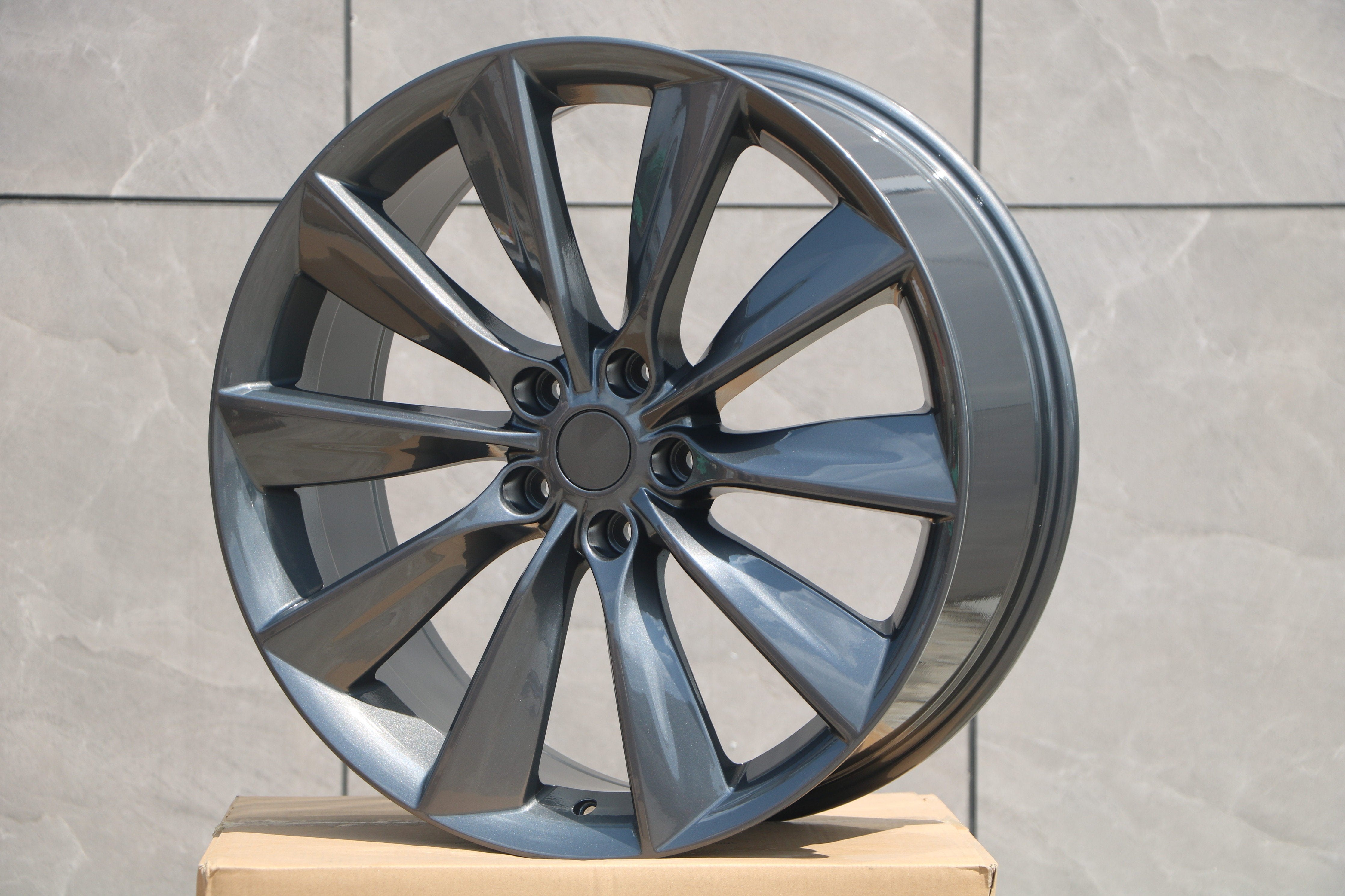 21-Inch Alloy Wheels for Tesla Model S - Premium Replacement Rims for Enhanced Performance & Style - Perfect for Road Trips & Urban Driving