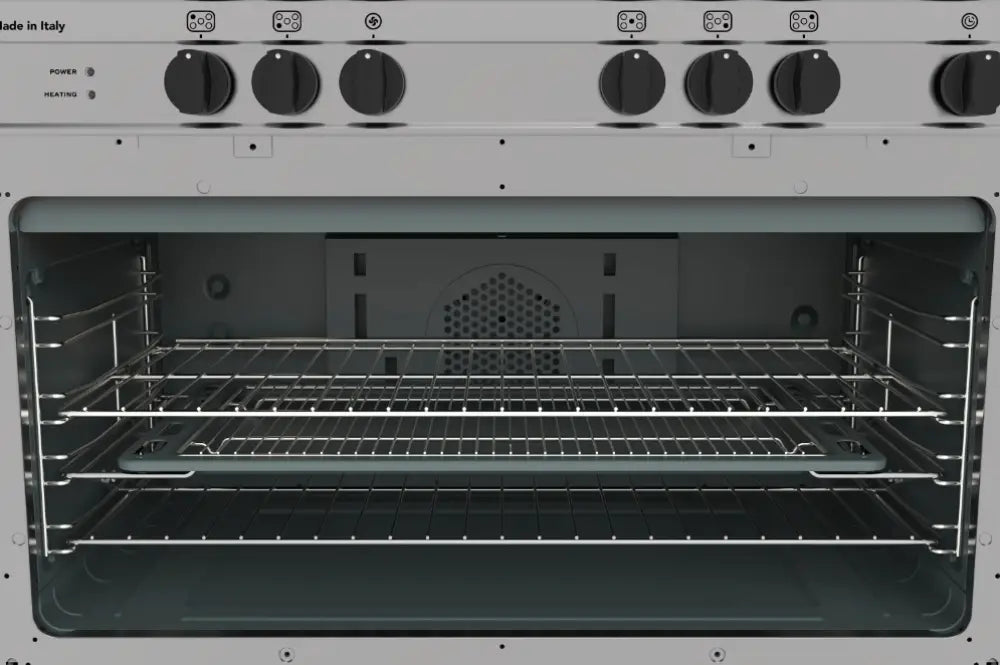 Glem GA965GEXN 90cm Black Dual Fuel Range Cooker - Gas & Electric Oven for Professional Home Cooking & Baking