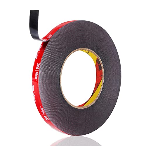 3M Double Sided Tape Heavy Duty - 73FT Waterproof Foam Mounting Tape, 0.4 Inch Wide for Car, Home & Office Decor - Strong Adhesive for Wall Hanging, Picture Frames, DIY Projects & Crafting