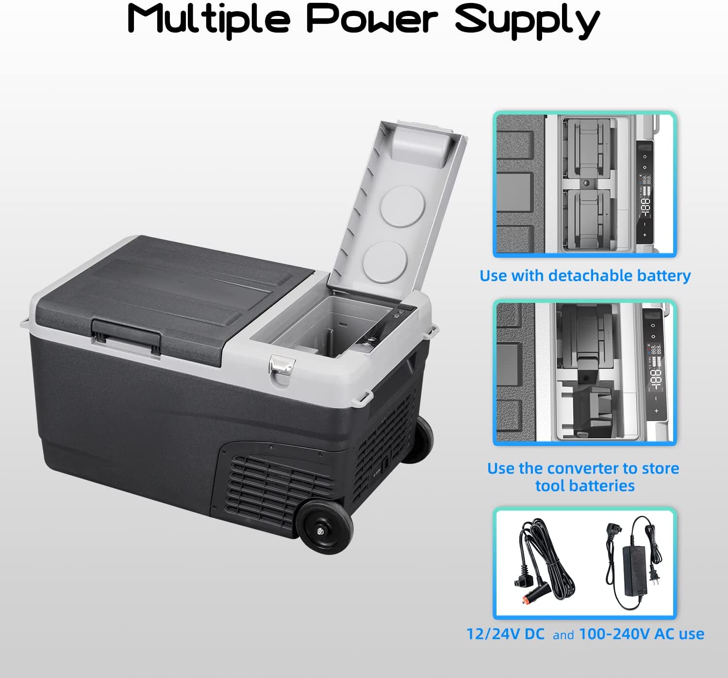 Alpicool MT25 12V/24V Portable Car Refrigerator Freezer - 25L Compact Mini Fridge for Road Trips, Camping & Outdoor Adventures