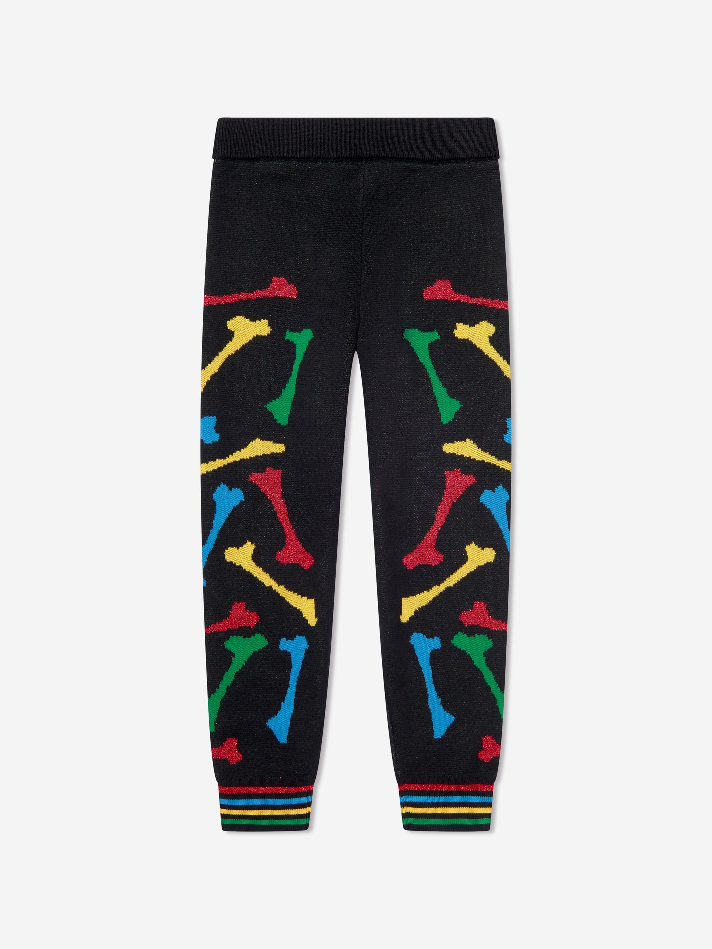 Amiri Kids Black Bones Stacked Joggers - Stylish & Comfortable Tracksuit Pants for Boys & Girls - Perfect for School, Playdates & Casual Outings