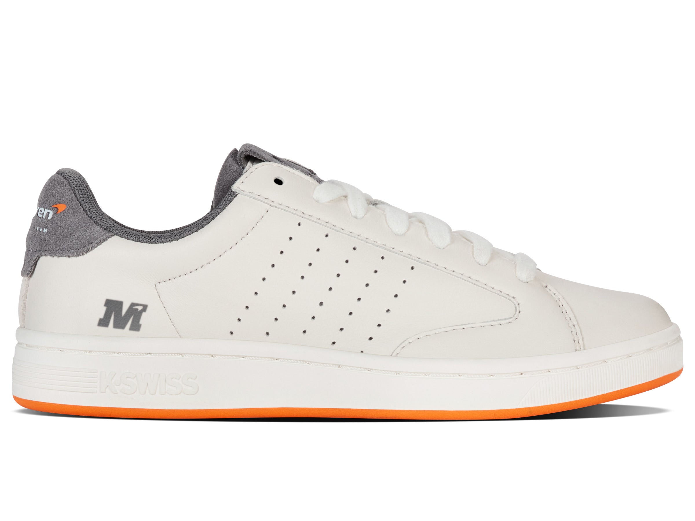 LOZAN KLUB X McLaren F1 Team Sneakers - White/Anthracite/Papaya Colorway | Limited Edition Racing-Inspired Shoes for Men & Women | Perfect for Sports, Running & Casual Wear