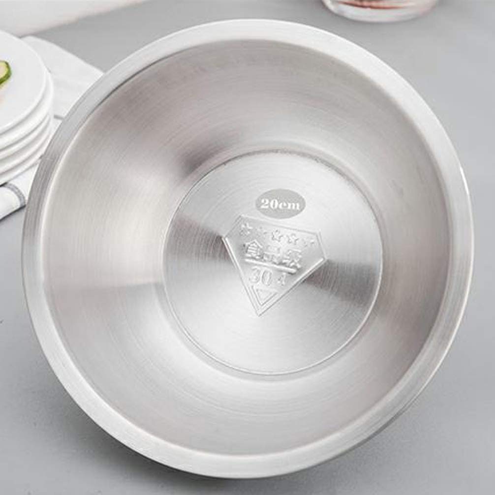 Stainless Steel Soup Pot with Lid - Mixing Bowl Set, Nesting Bowls for Kitchen, Food Storage Containers - Perfect for Cooking, Baking & Meal Prep
