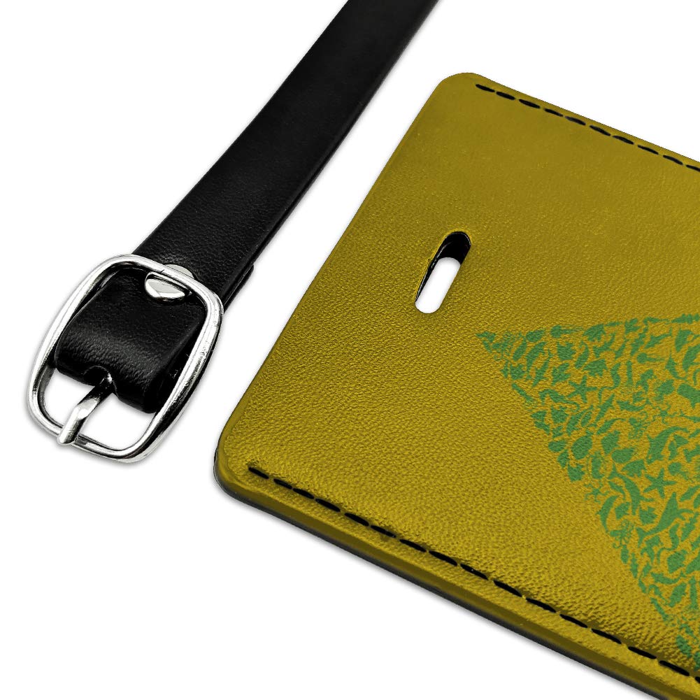 DC Aquaman Icons Logo Rectangle Leather Luggage Tag - Waterproof Travel ID Card Holder for Carry-On Bags, Suitcases & Backpacks | Perfect for Superhero Fans, Comic Conventions & Beach Vacations