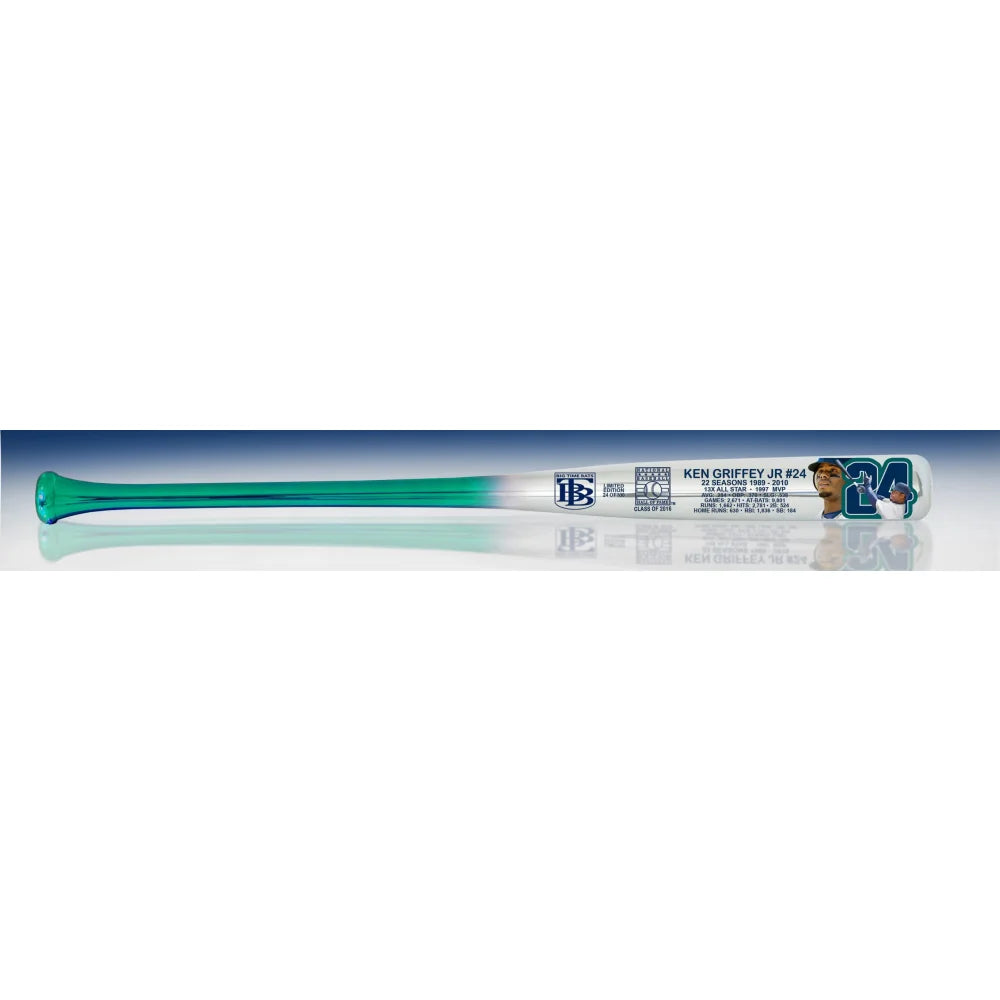 Ken Griffey Jr. Hall of Fame Seattle Mariners Chrome Splash Baseball Bat #D/100 - Limited Edition Collectible for Baseball Fans & Memorabilia Enthusiasts - Perfect for Display, Gifts, and Sports Collections