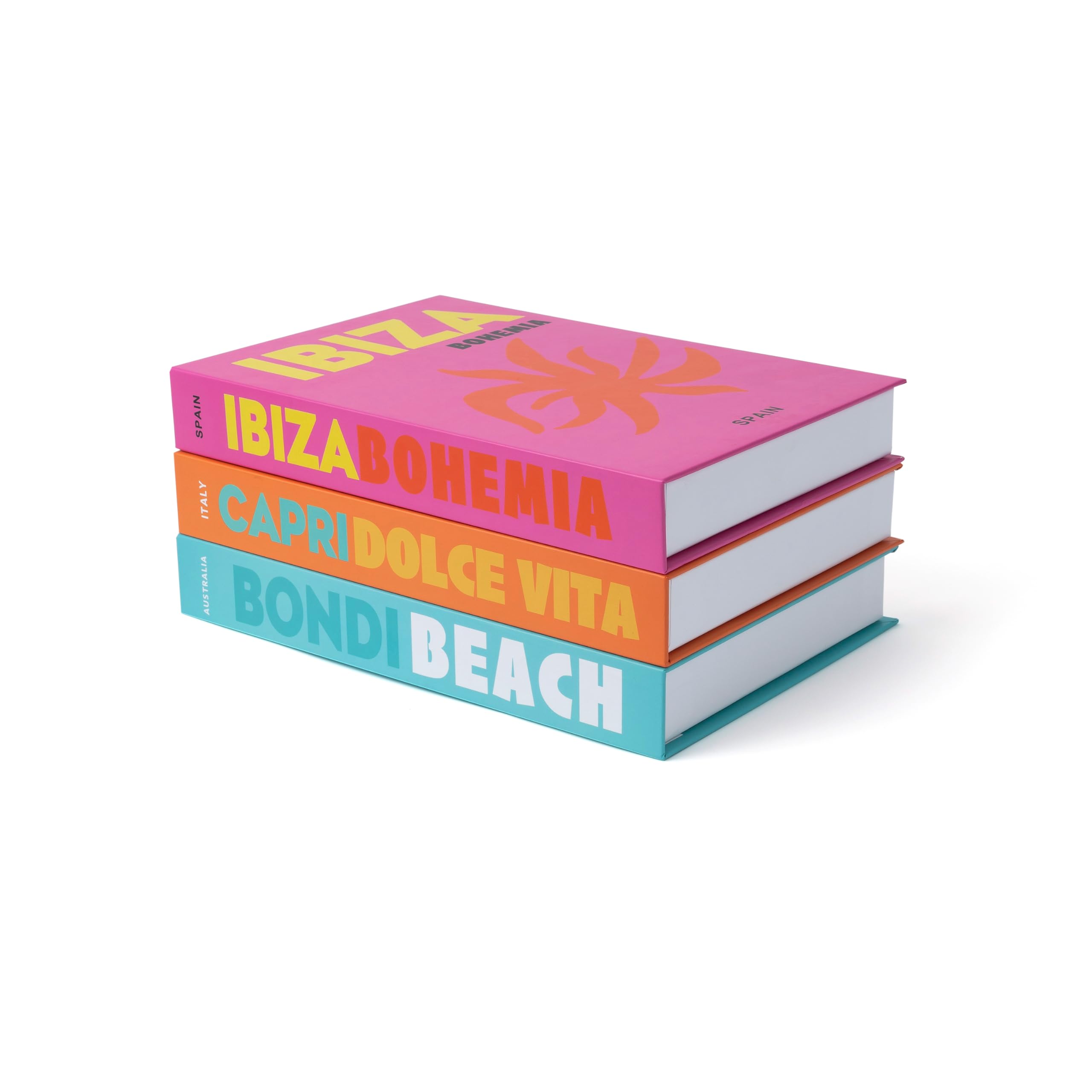 Preppy Room Decor Books Set of 3 - Faux Coffee Table & Bookshelf Decor for Home Aesthetic