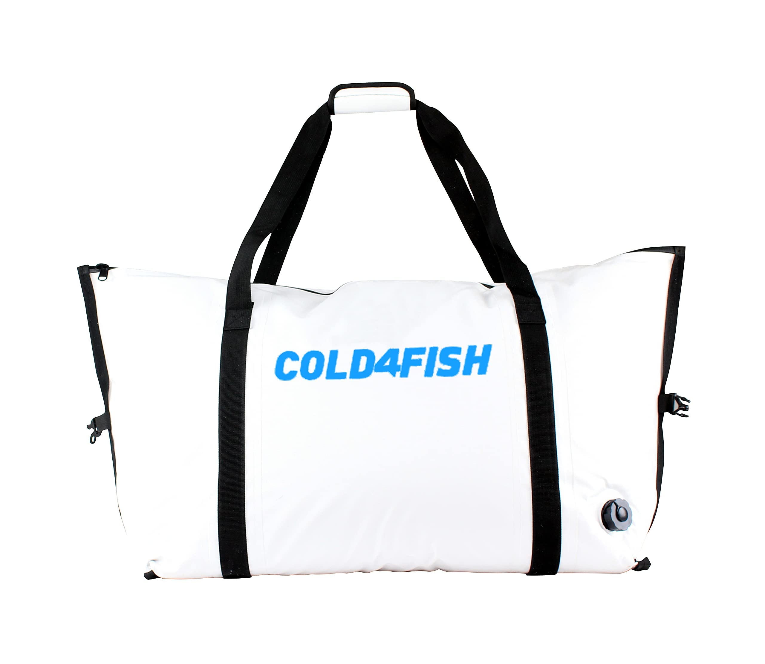 55L Insulated Fish Cooler Bag with Flat Bottom - Large, Portable, Waterproof & Leakproof Kill Bag - Keeps Ice-Cold for Over 24 Hours - Perfect for Fishing Trips, Camping & Outdoor Adventures