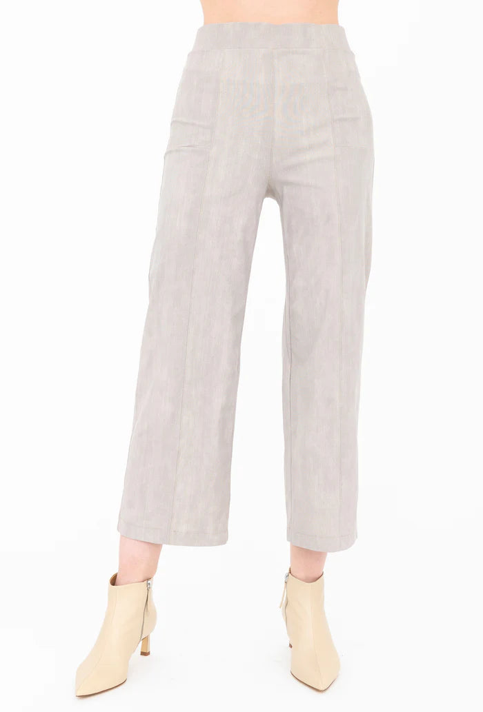 Bixby Women's Cropped Jeans - High Waist Slim Fit Denim Pants in Ash Gray | Casual Wear for Everyday Outfits & Street Style