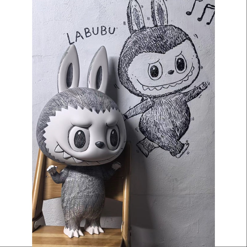 Labubu The Monsters MEGA 1000% Sketch Figure - Limited Edition 2024 Collectible Art Toy for Display & Home Decor