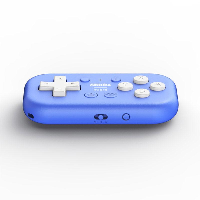 8BitDo Micro Bluetooth Gamepad (Blue) - Wireless Controller for Nintendo Switch, PC, Android & iOS - Compact & Portable for Gaming On-The-Go